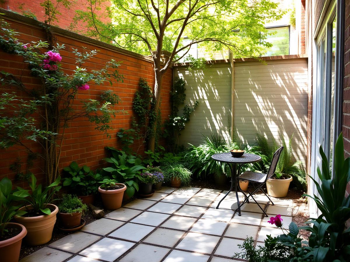 Private garden patio